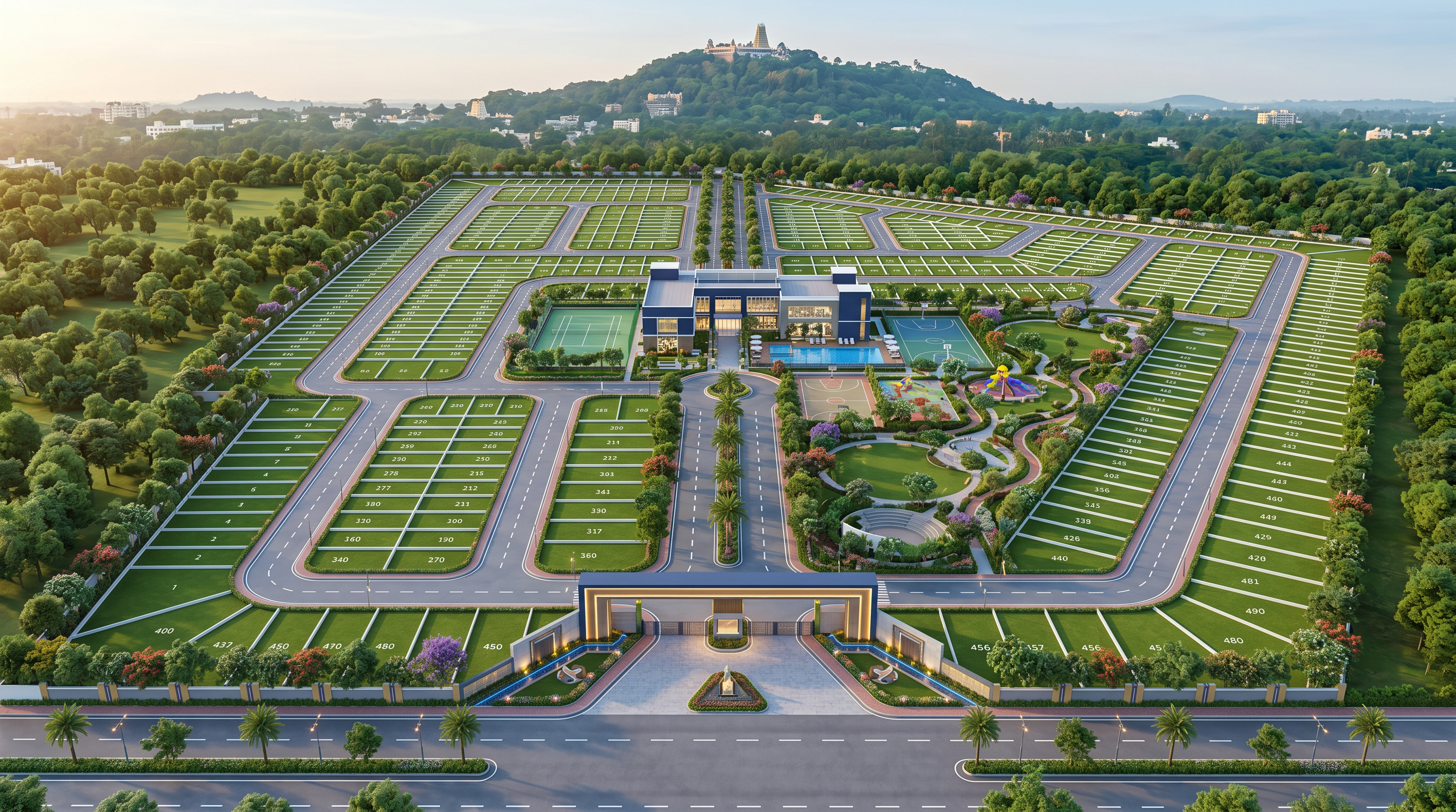 Master plan of the layout