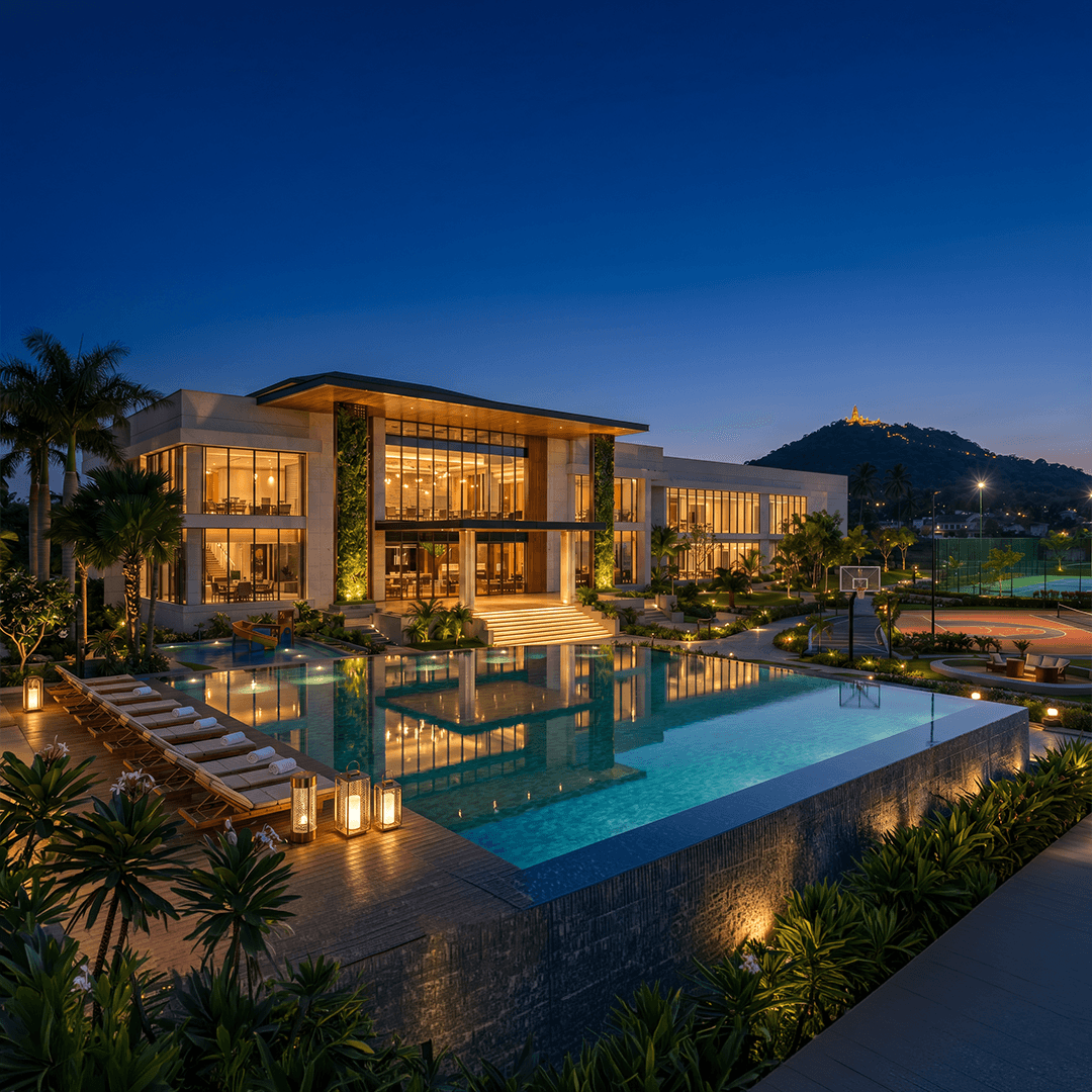 Infinity-edge pool at the clubhouse